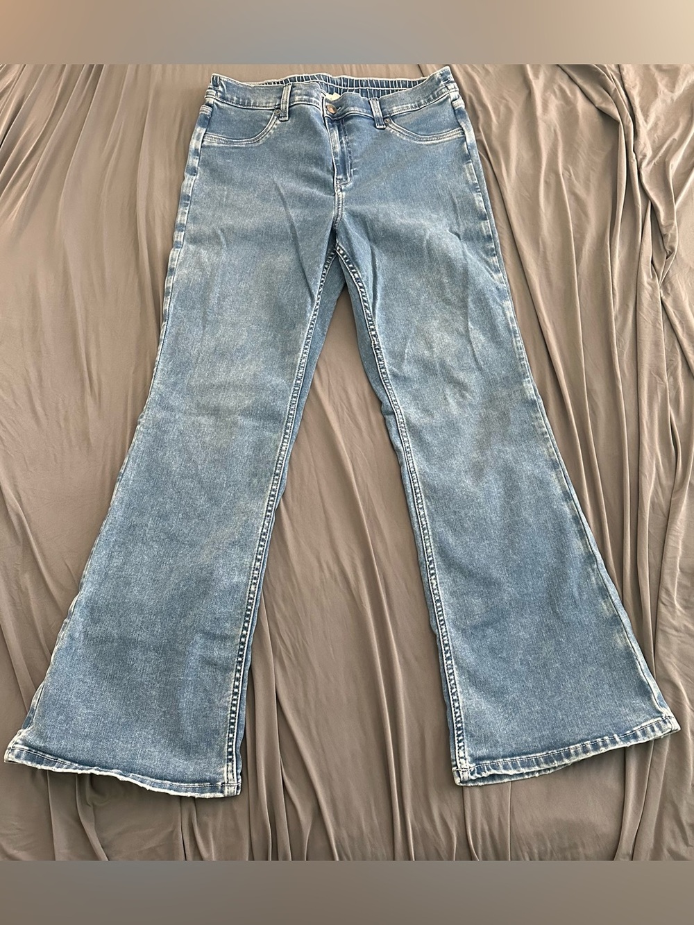 Aerie Light Blue Stretchy Flare Jeans